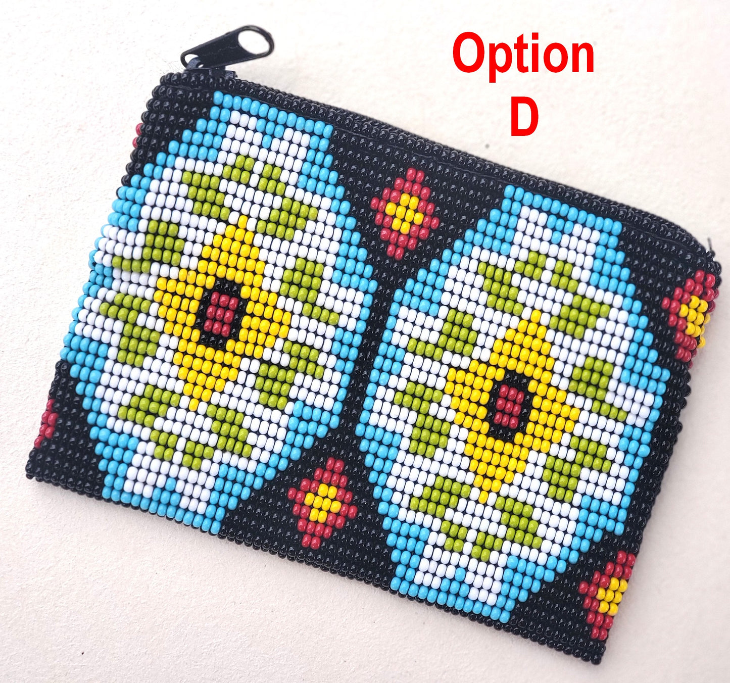 Handmade ARTISTICALLY made beaded COIN PURSE - Mayan Fair Trade