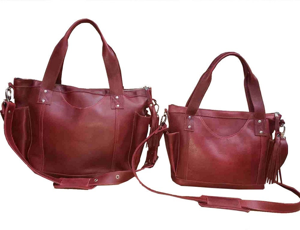 Small Intermedia Medium Convertible backpack crossbody day bag diaper genuine marbled wine color