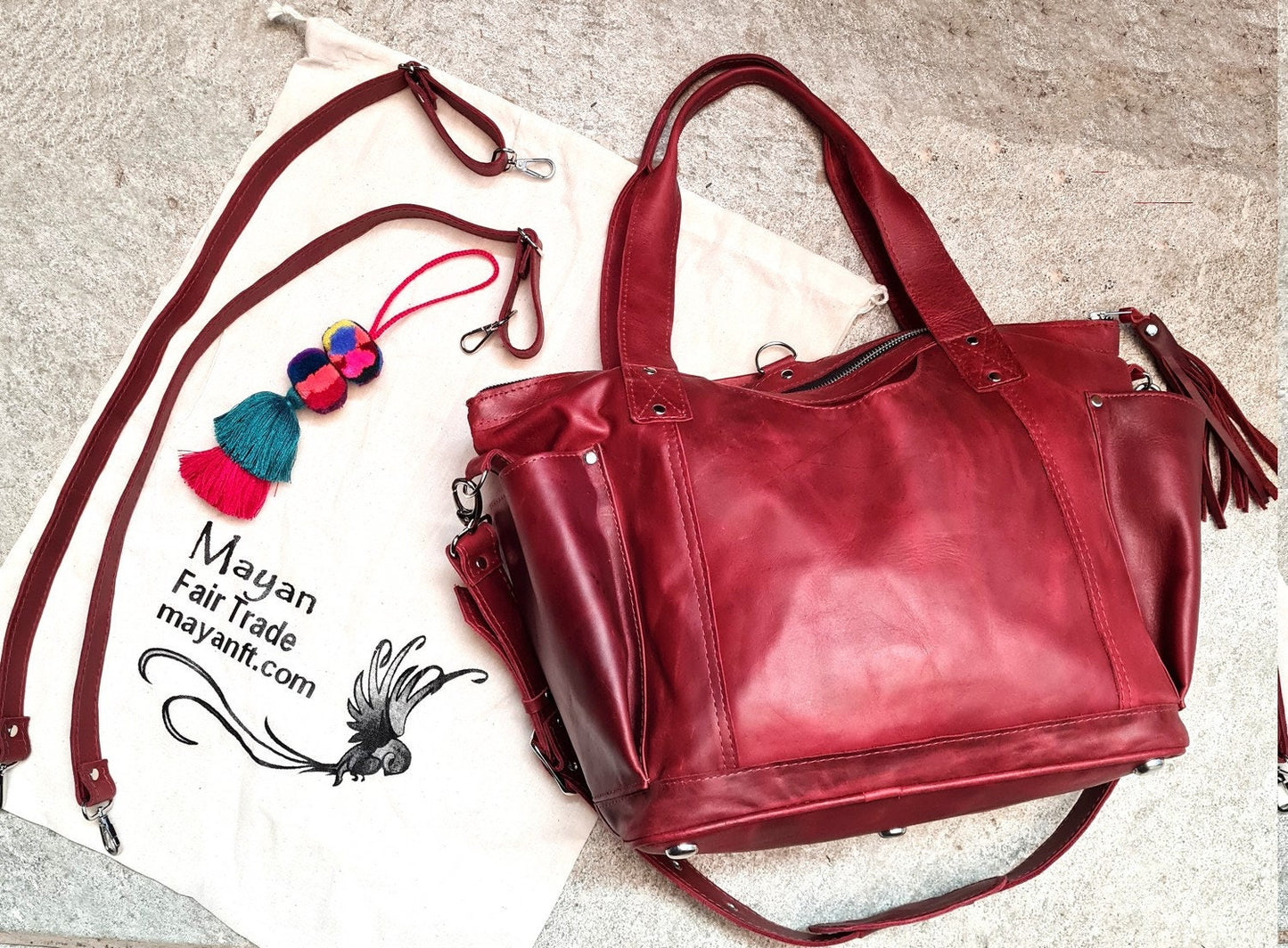 Small Intermedia Medium Convertible backpack crossbody day bag diaper genuine marbled wine color