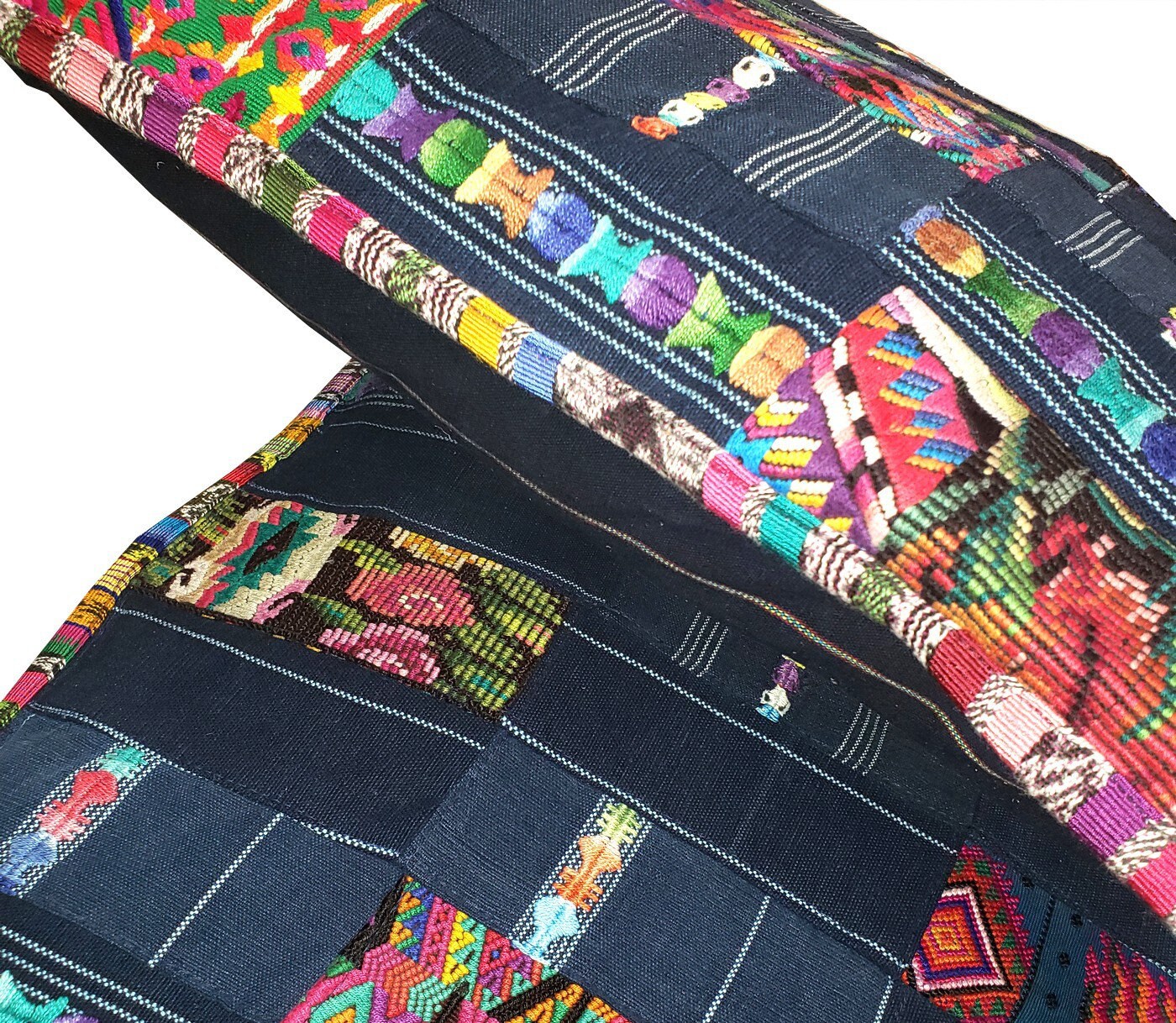 Guatemalan Cotton Handmade -Patchwork Style- Huipil Pillow Case Cushion Cover -18x18- 20x20 Customizable Sizes