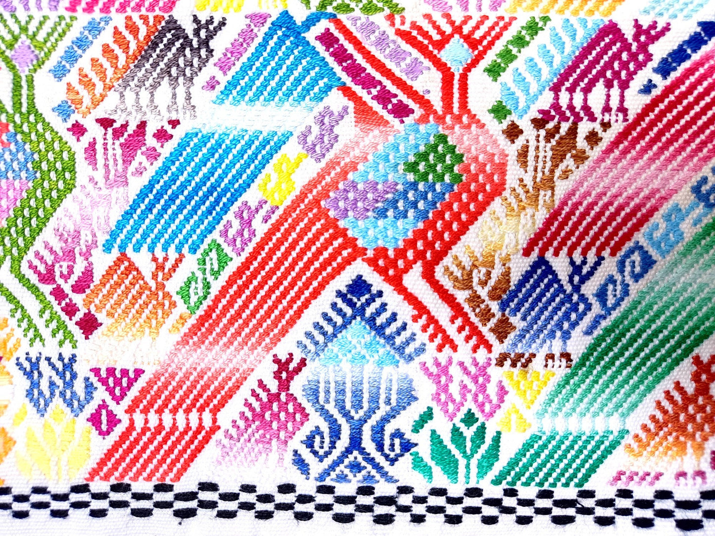 Vintage Cotton Unique Handmade weaved -San Martin Chile Verde Quetzaltenango XELA- huipil