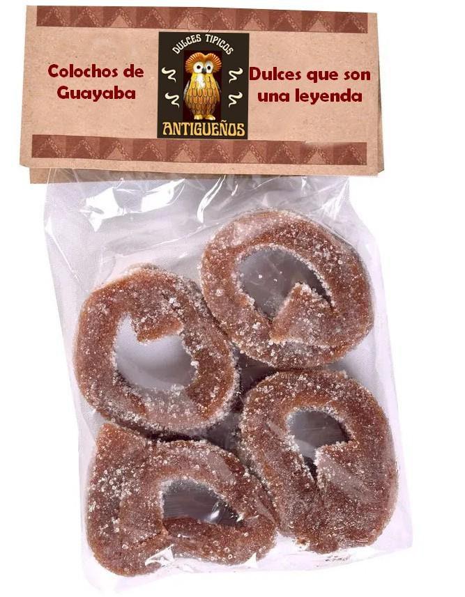 DULCES TÍPICOS De GUATEMALA Colochos de Guayaba Snacks - Guava and Sugar Four Pieces - Mayan Fair Trade