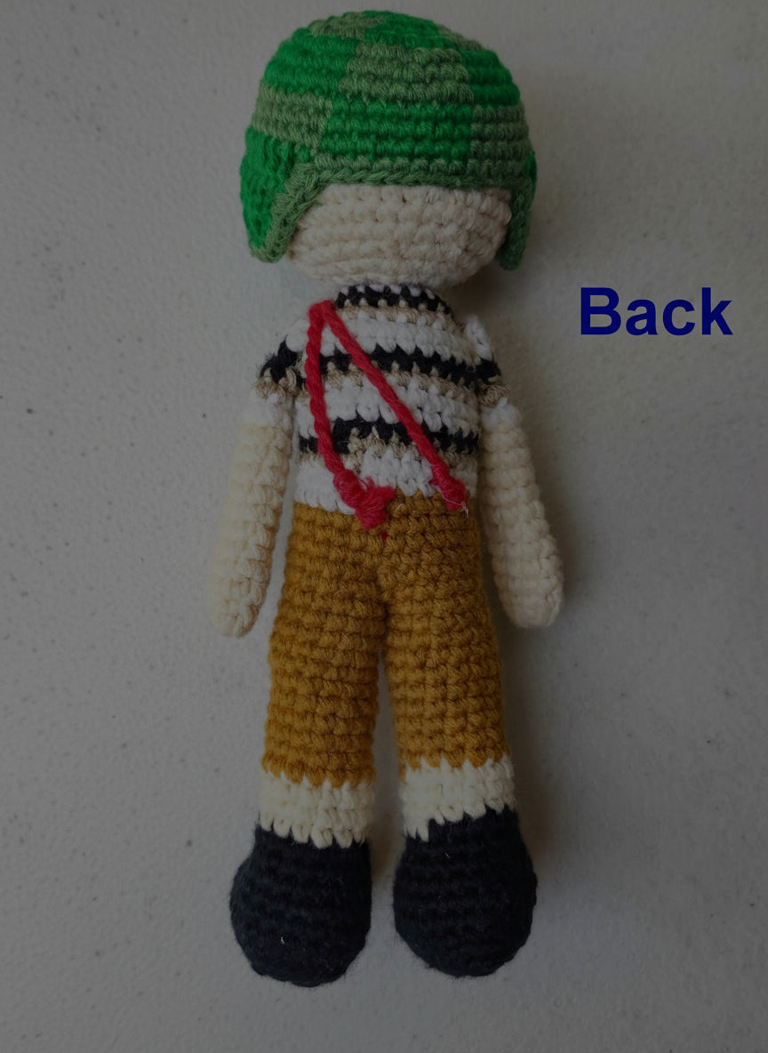 Guatemala Crocheted Cotton Hacky Sacks Set of El CHAVO and La CHILINDRINA - Mayan Fair Trade