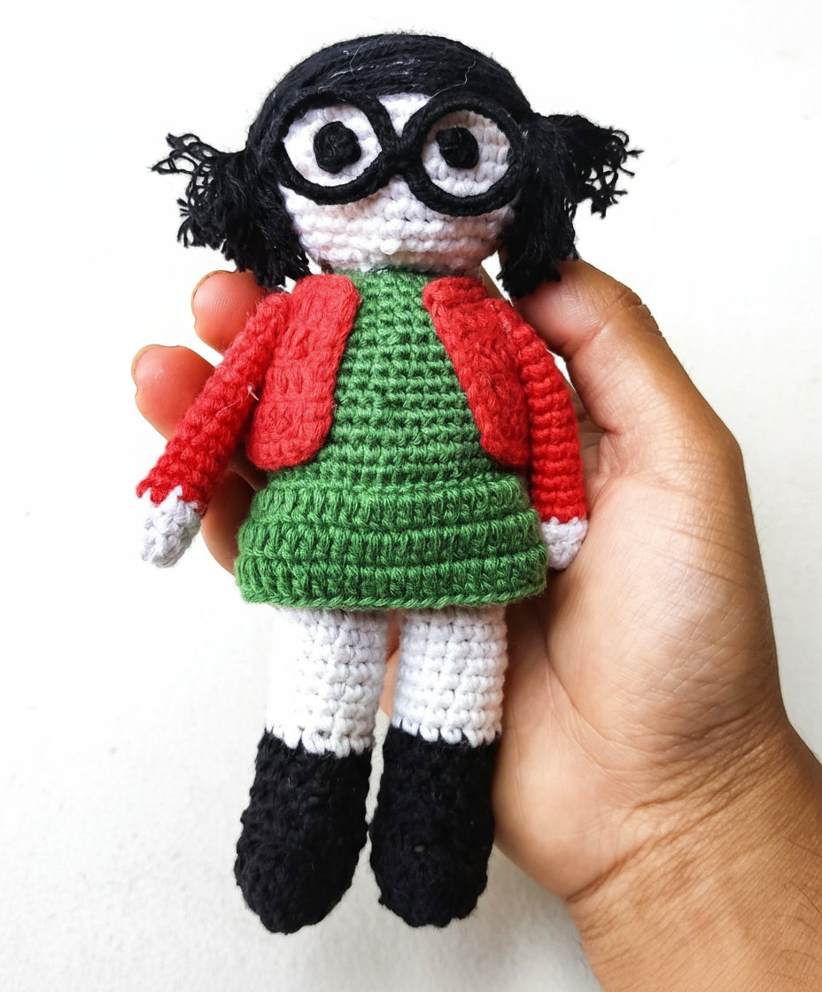 Guatemala Crocheted Cotton Hacky Sacks Set of El CHAVO and La CHILINDRINA - Mayan Fair Trade