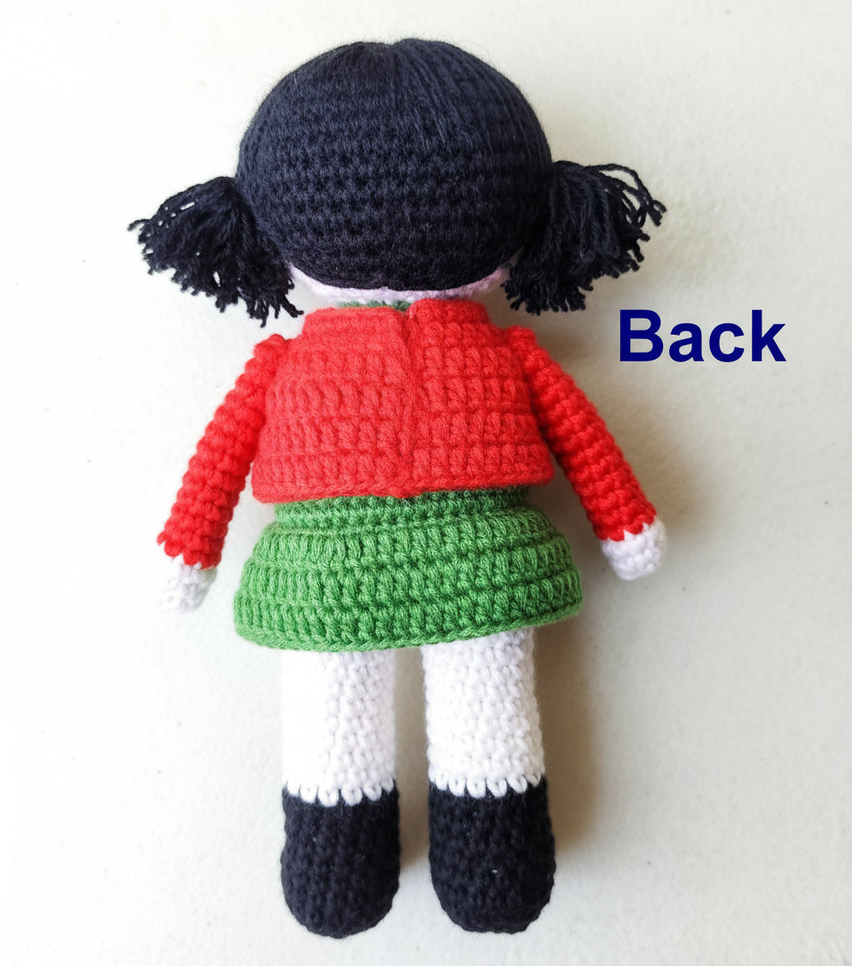 Guatemala Crocheted Cotton Hacky Sacks Set of El CHAVO and La CHILINDRINA - Mayan Fair Trade