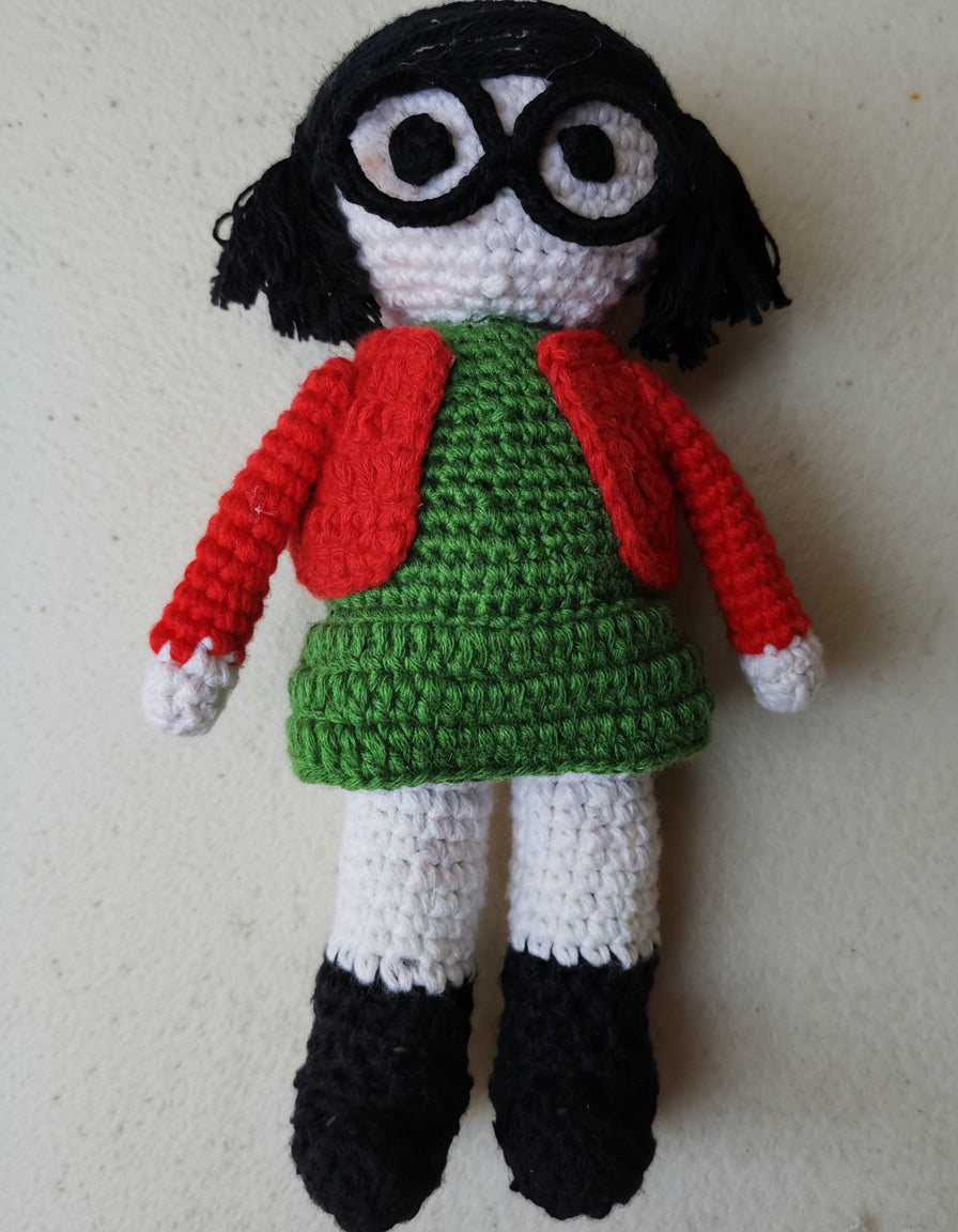 Guatemala Crocheted Cotton Hacky Sacks Set of El CHAVO and La CHILINDRINA - Mayan Fair Trade