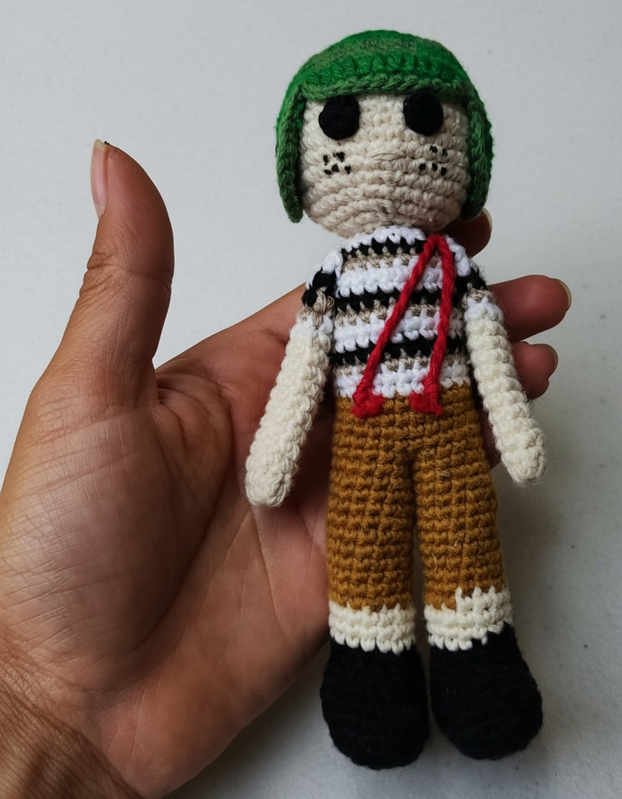 Guatemala Crocheted Cotton Hacky Sacks Set of El CHAVO and La CHILINDRINA - Mayan Fair Trade