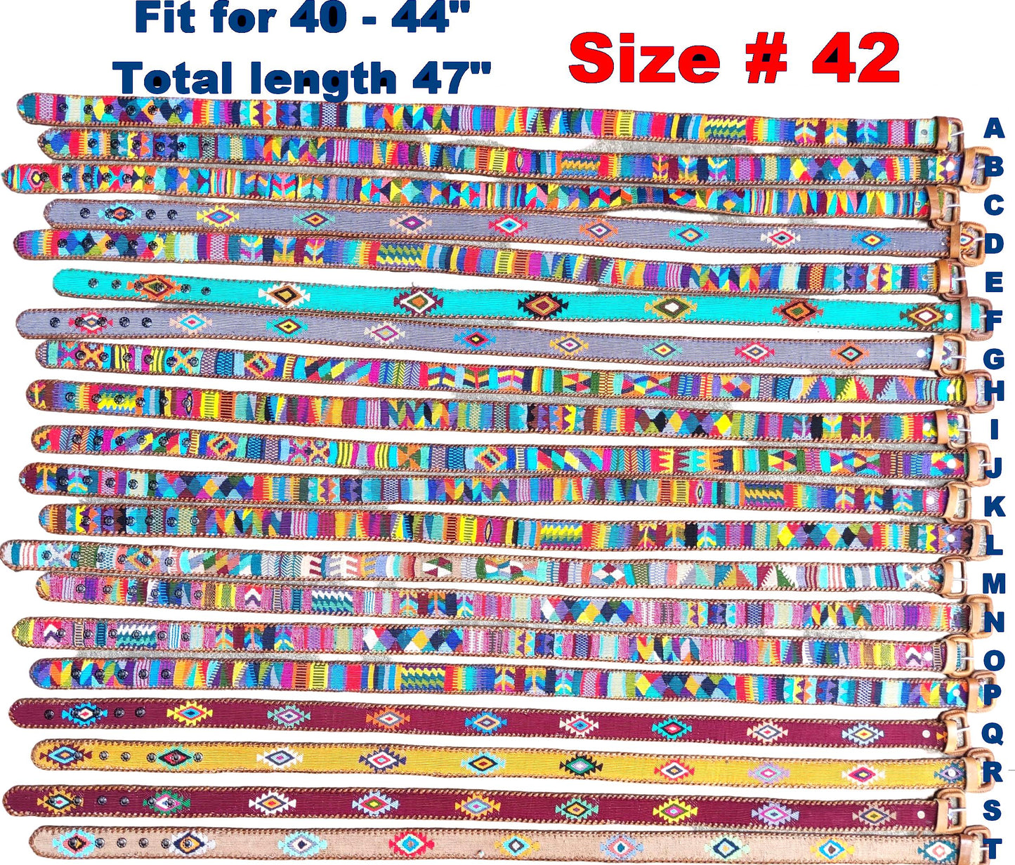 Lot of authentic Guatemalan HANDMADE BELT leather braided UNISEX belt