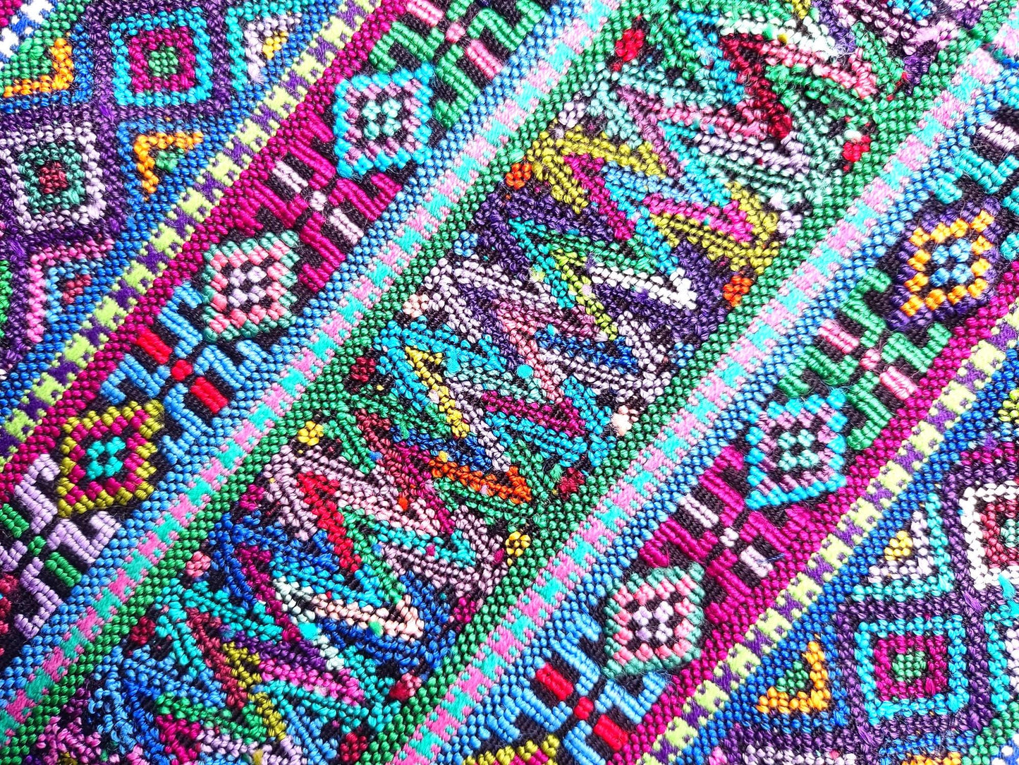 Cotton Unique Black Handmade WEAVED -San MARTIN JILOTEPEQUE- Huipil