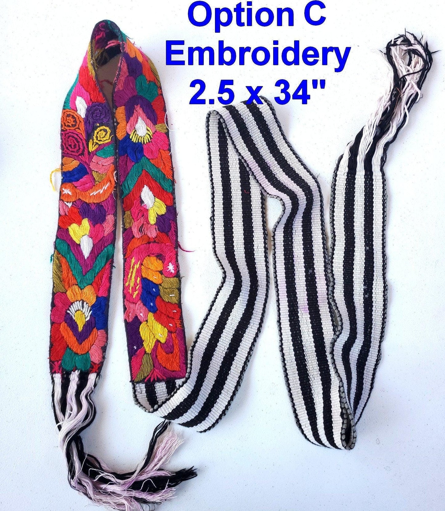 Vintage Guatemalan fajas -handmade embroidered belts-