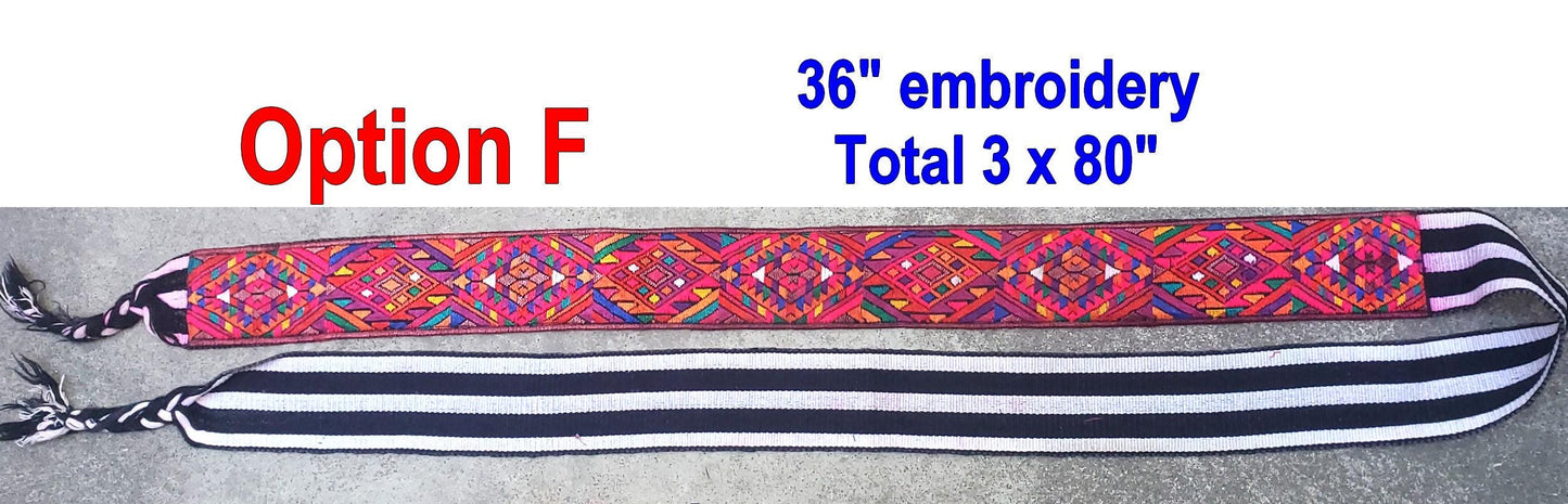 Vintage Guatemalan fajas -handmade embroidered belts-