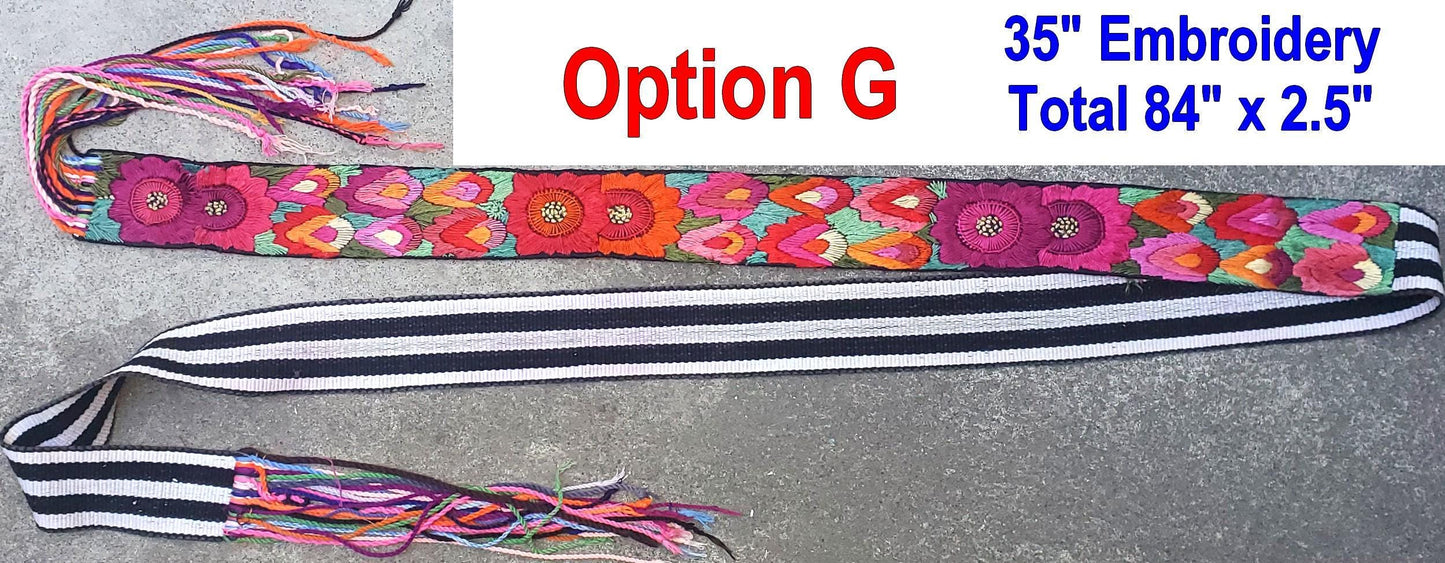 Vintage Guatemalan fajas -handmade embroidered belts-