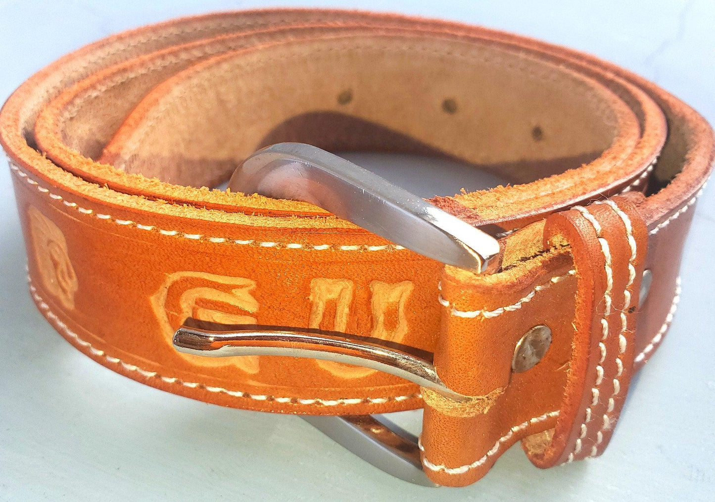 Lot of authentic Guatemalan handmade leather unisex belt