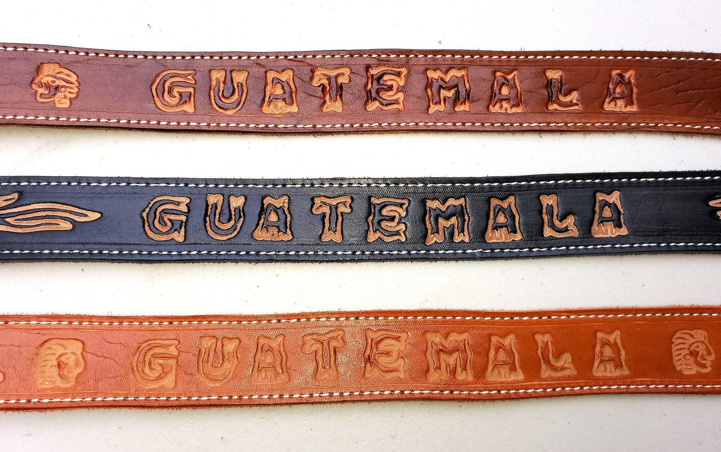 Lot of authentic Guatemalan handmade leather unisex belt
