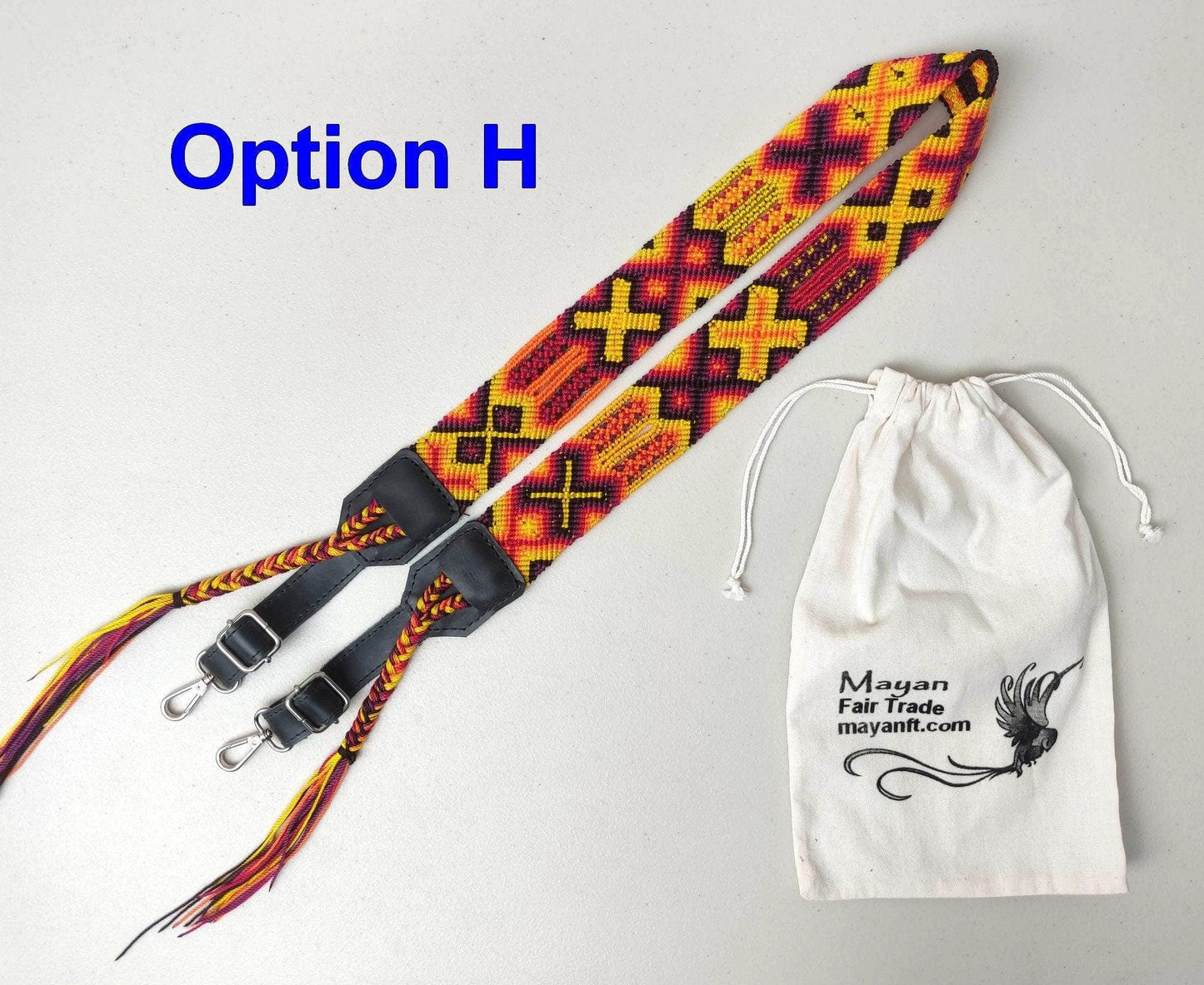 handmade adjustable Multicolor Macrame camera / bag strap