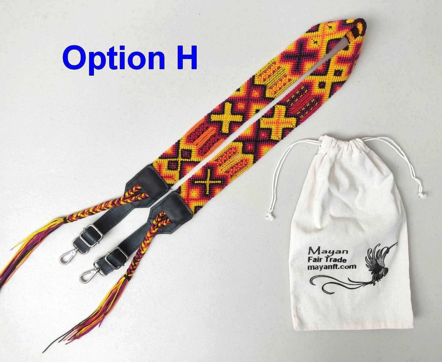 handmade adjustable Multicolor Macrame camera / bag strap