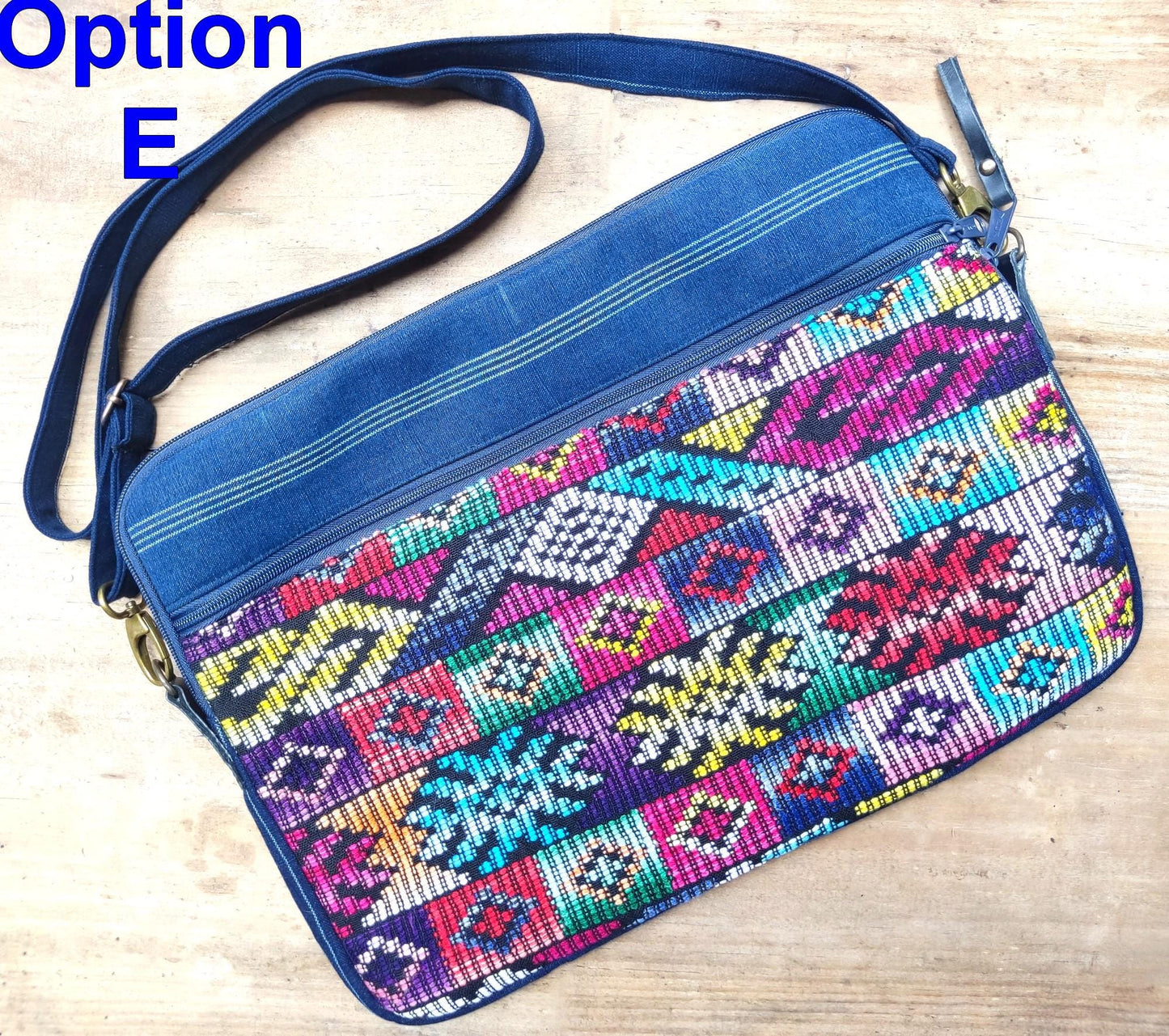 Guatemalan INDIGO LAPTOP padded CASE -Embroidered Sleeve Padded Carry Case-