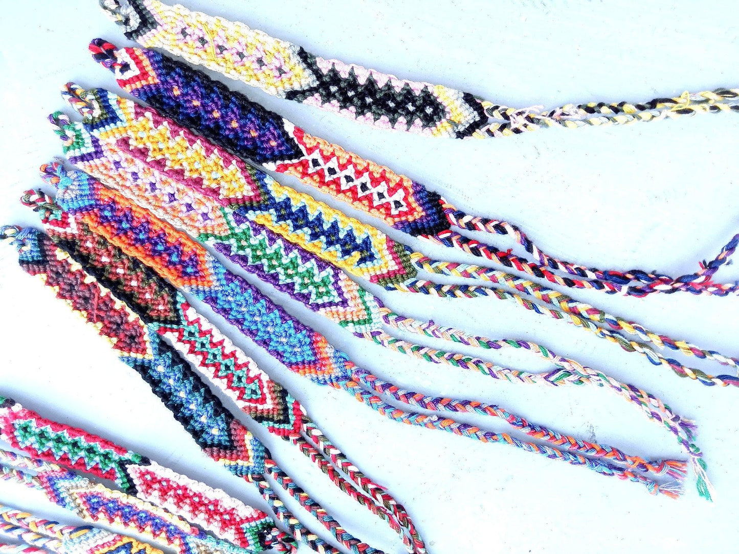Macrame COLORFUL TRIBAL cotton friendship BRACELET