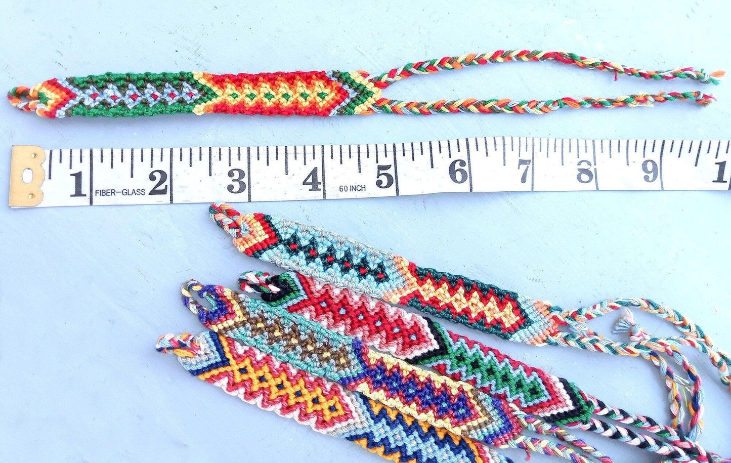 Macrame COLORFUL TRIBAL cotton friendship BRACELET