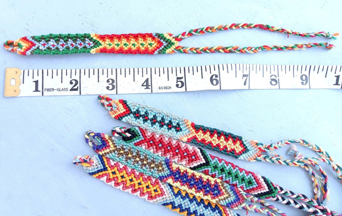 Macrame COLORFUL TRIBAL cotton friendship BRACELET
