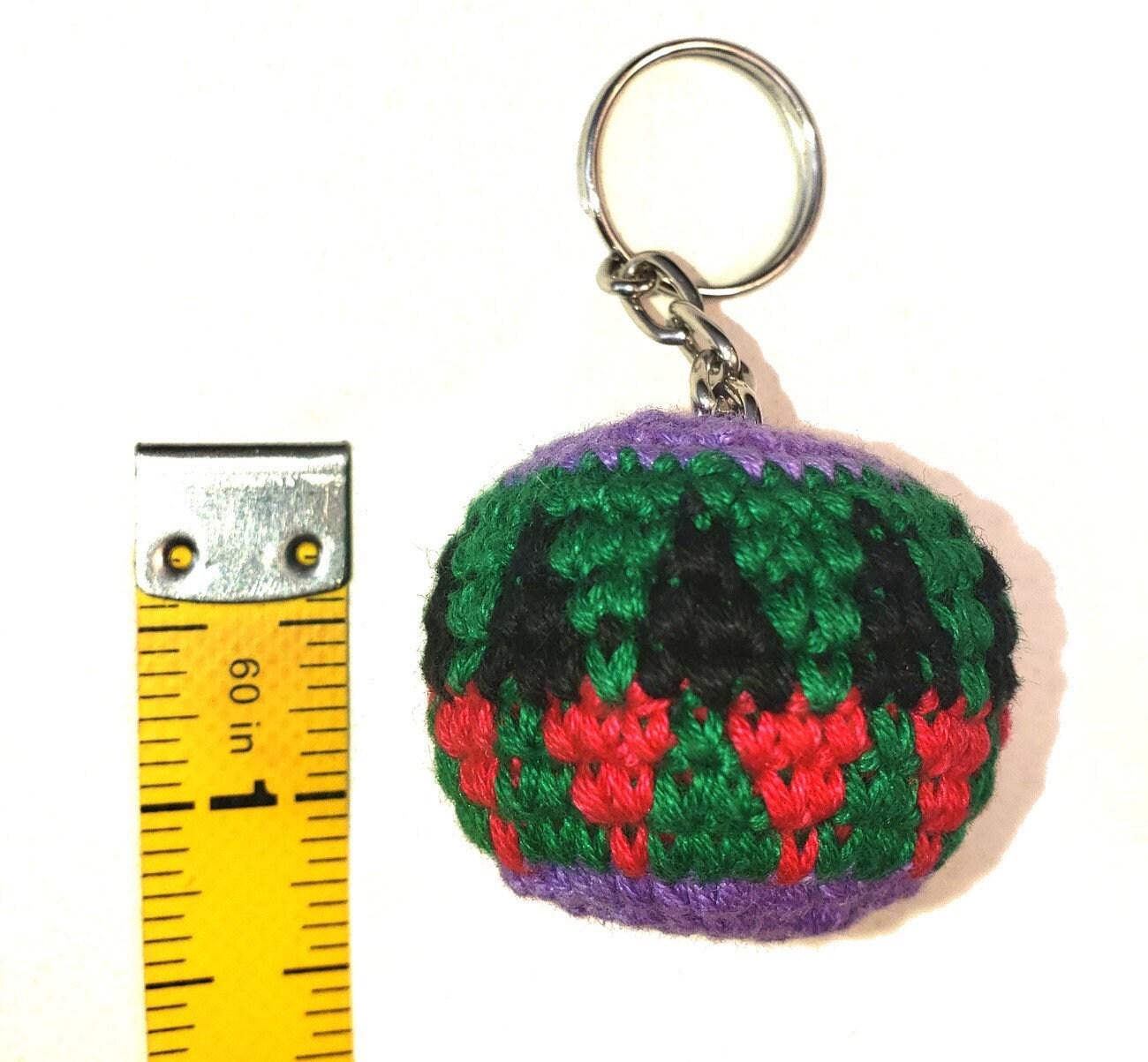 Guatemala Stress Relief Crocheted Cotton Hacky SACKS JUGGLING BALLS Key ring Available In Multiple Options