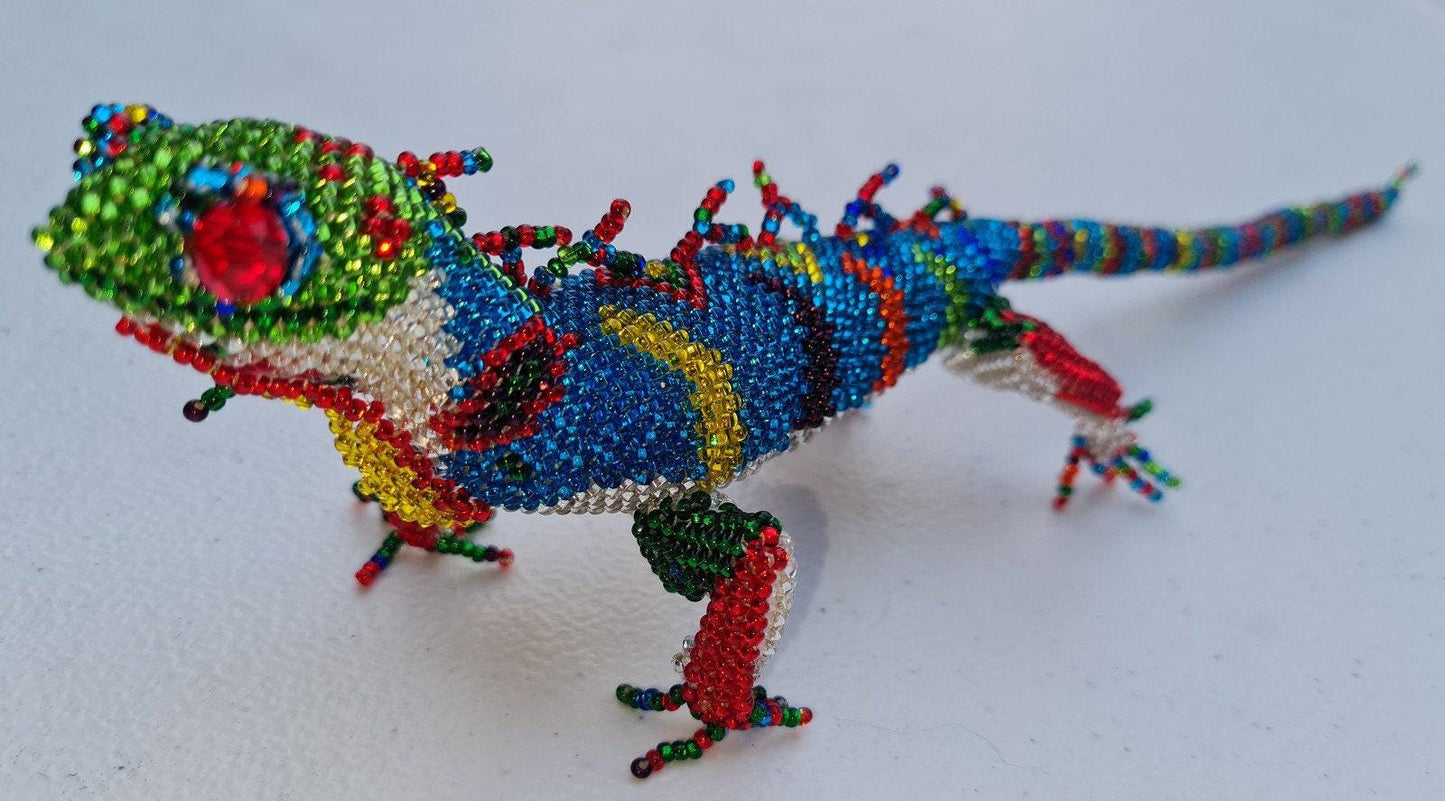Czech Glass Hand Beaded Iguana Lizard Alligator Turtle Frog Ornament