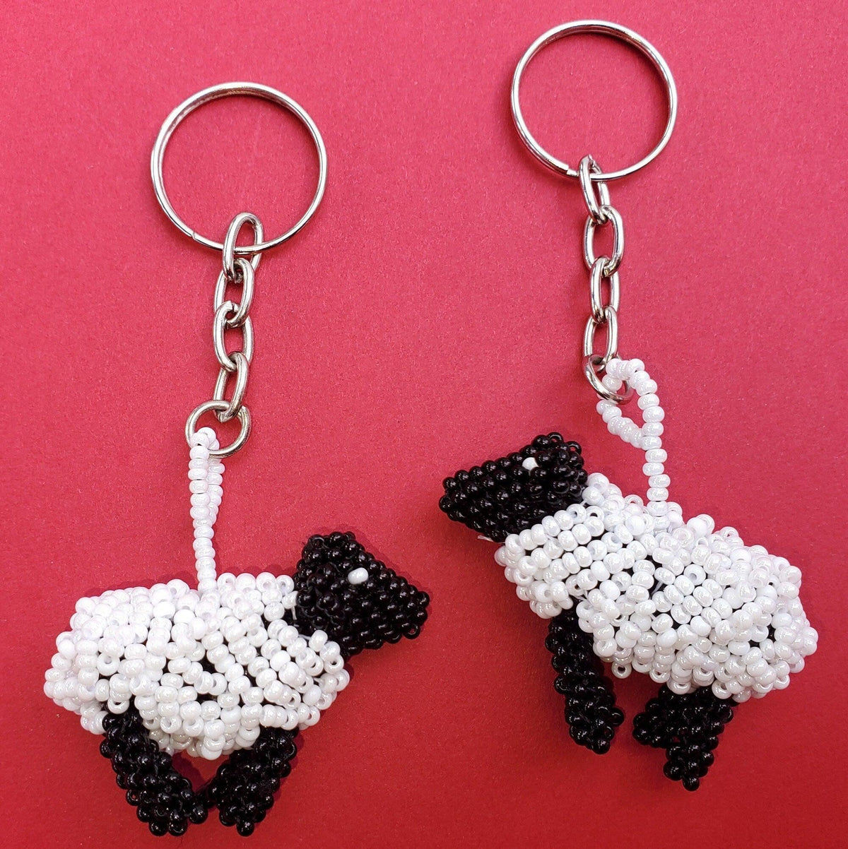 Sheep Ornament, Beaded Sheep, Mini Glass Ornaments