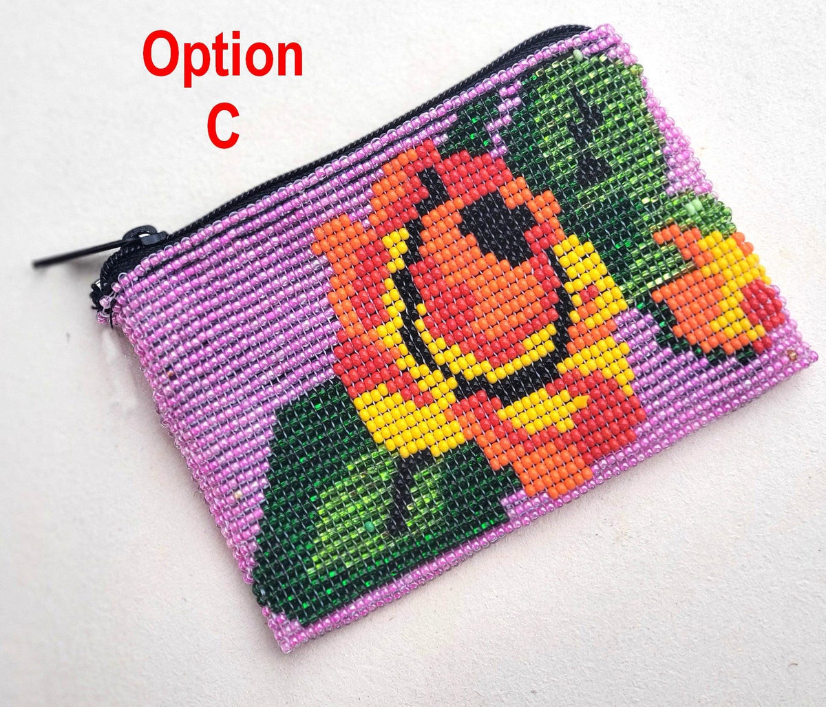 Handmade ARTISTICALLY made beaded COIN PURSE