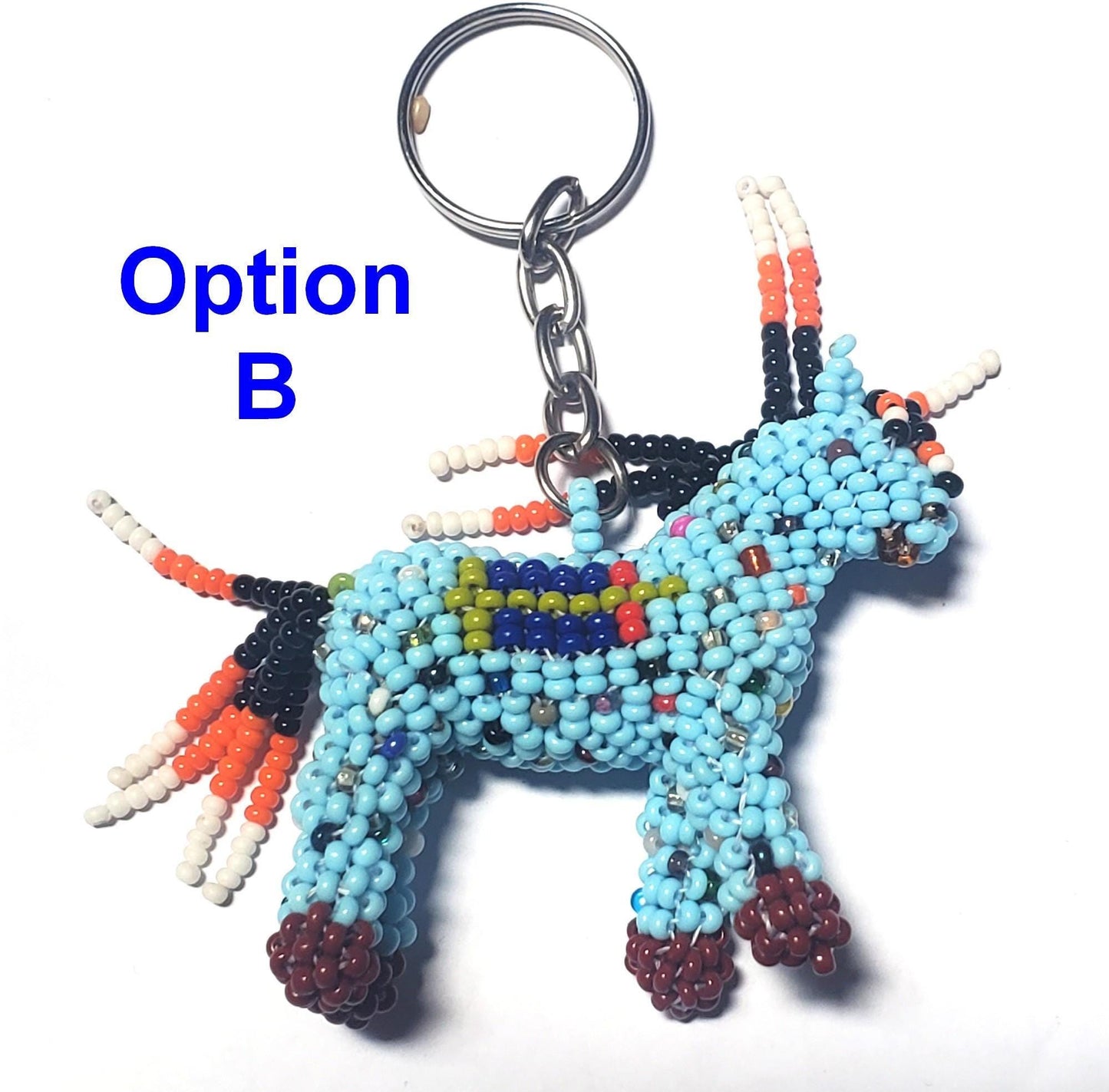 BEADED HORSE Hanging ORNAMENT Gift For animal Lovers - Czech Glass Seed Beads And Nylon Thread
