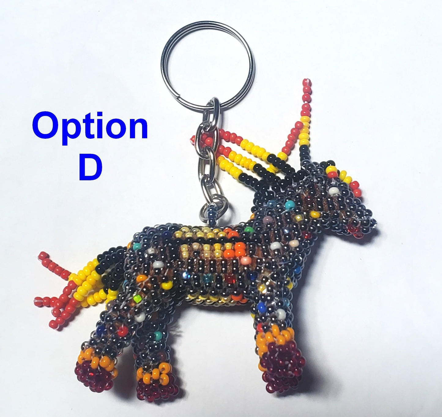BEADED HORSE Hanging ORNAMENT Gift For animal Lovers - Czech Glass Seed Beads And Nylon Thread