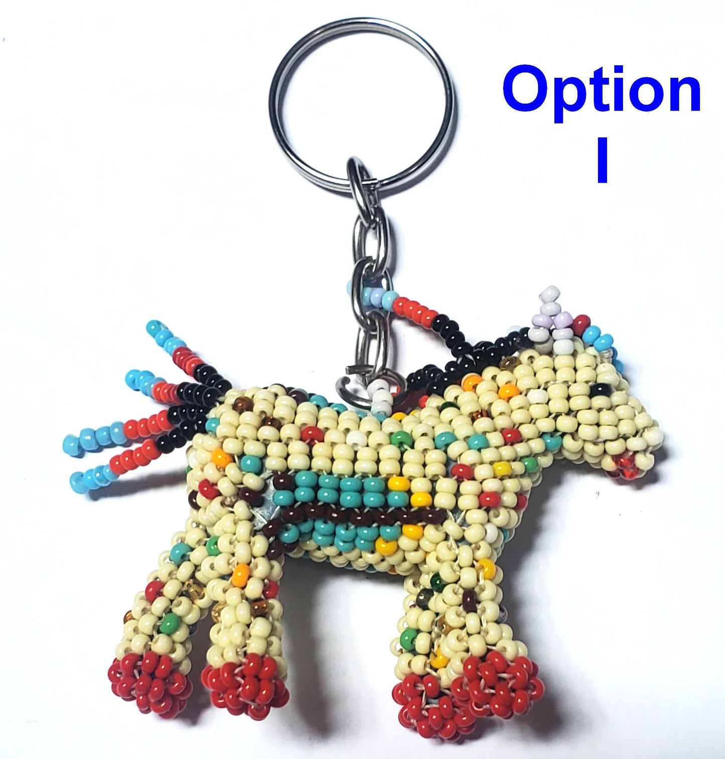 BEADED HORSE Hanging ORNAMENT Gift For animal Lovers - Czech Glass Seed Beads And Nylon Thread