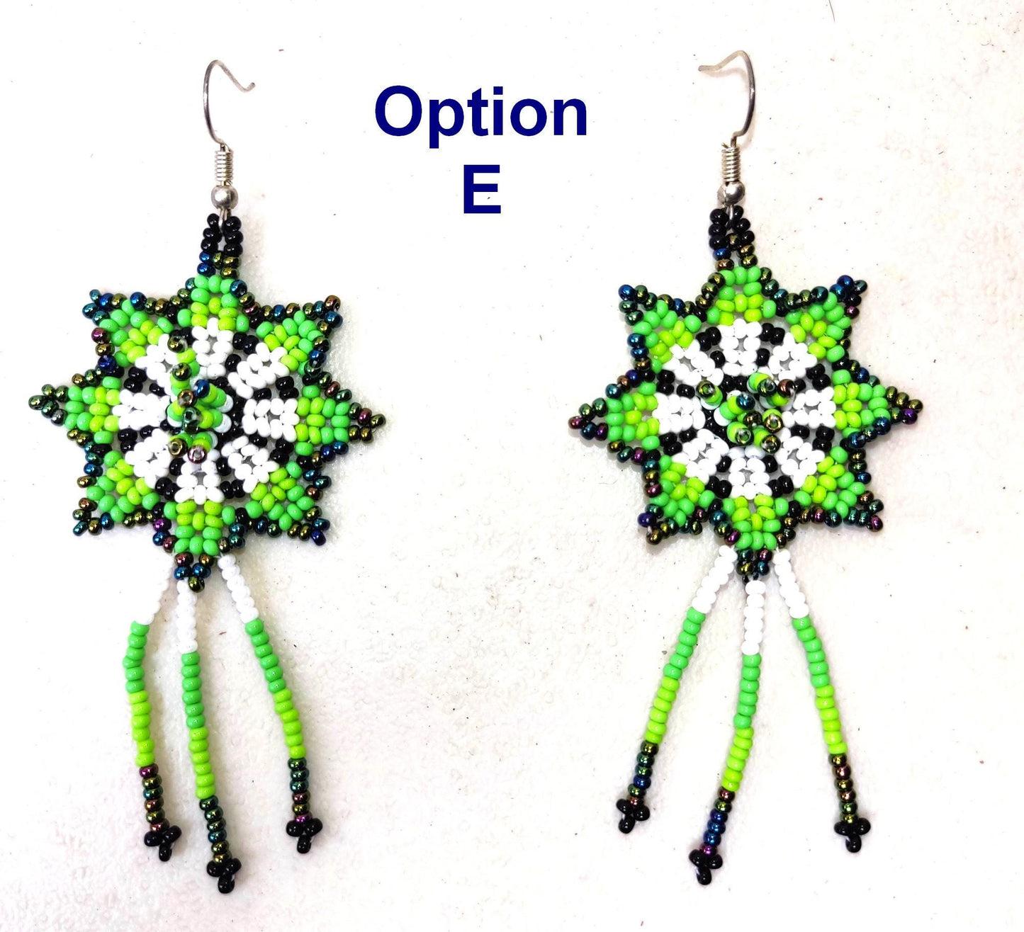 Guatemalan Handmade Colorful Seed Bead Earrings