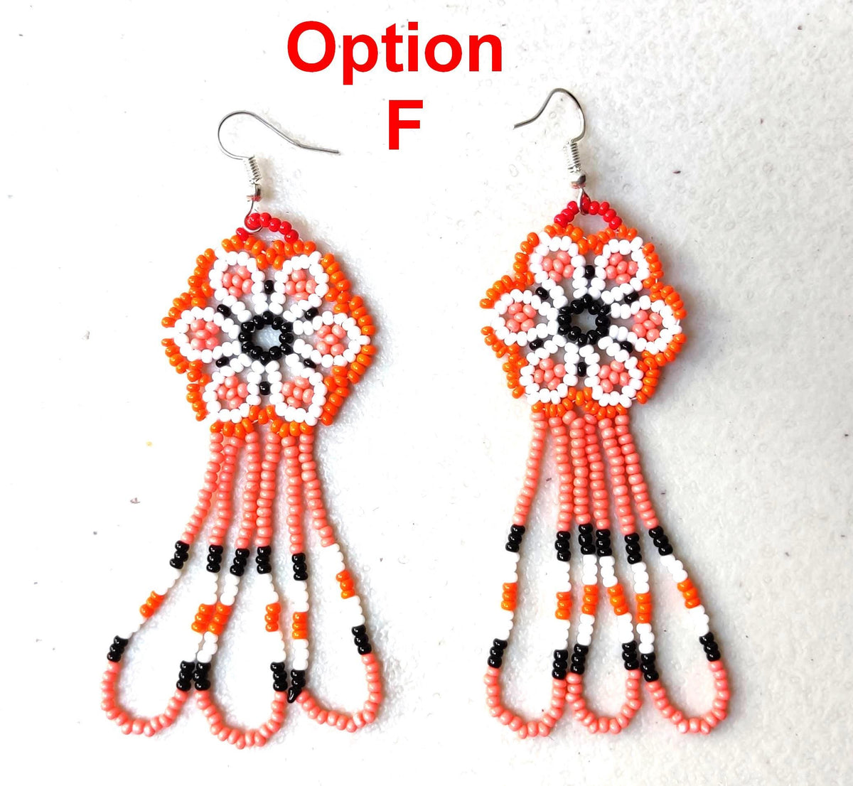 Guatemalan Handmade Colorful Seed Bead Earrings