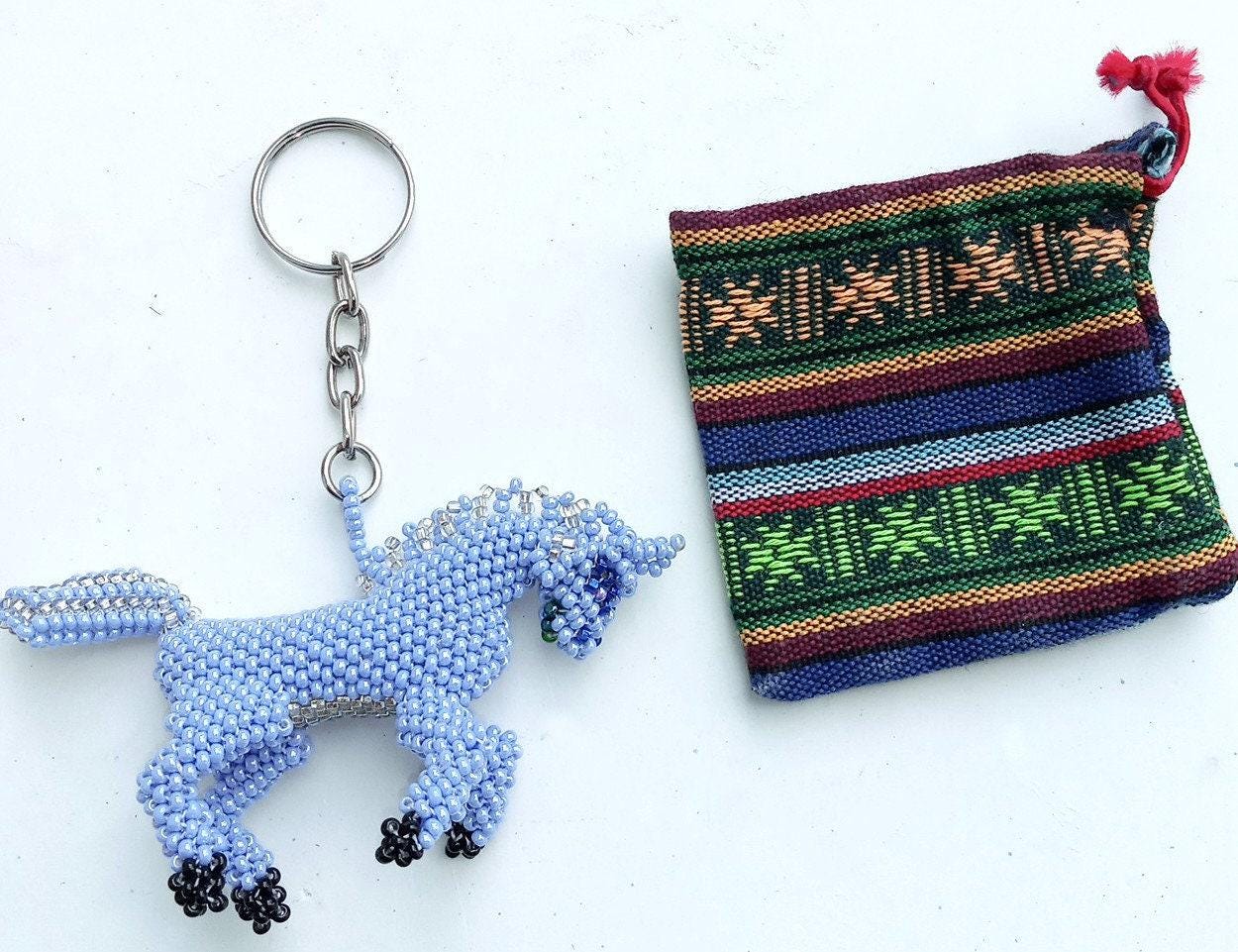 Czech Glass Hand BEADED UNICORN Ornament -Hanging decor-