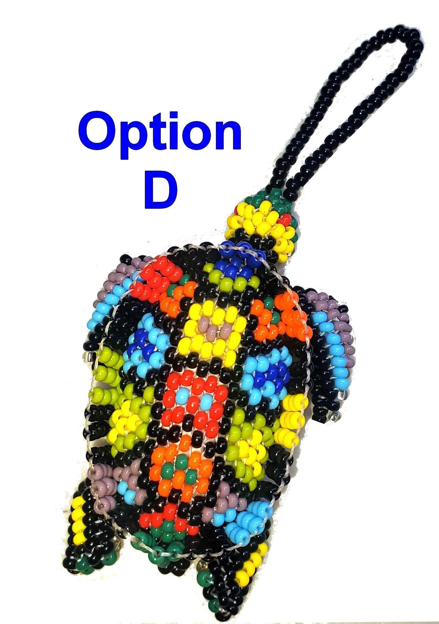 BEADED TURTLE Hanging ORNAMENT Gift For Bird Lovers - Czech Glass Seed Beads And Nylon Thread