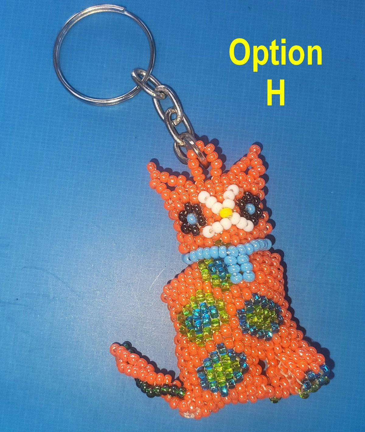 BEADED Kitty Hanging ORNAMENT Gift For Cat Lovers - Czech Glass Seed Beads And Nylon Thread
