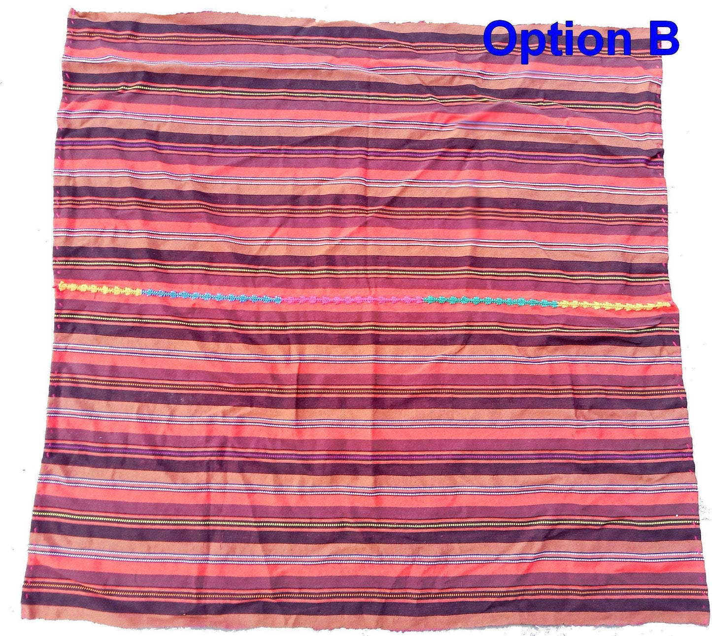 Guatemalan Handwoven Multicolor TSUTE - Tablecloth - Throw