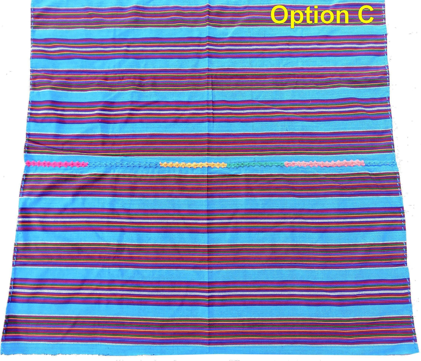 Guatemalan Handwoven Multicolor TSUTE - Tablecloth - Throw
