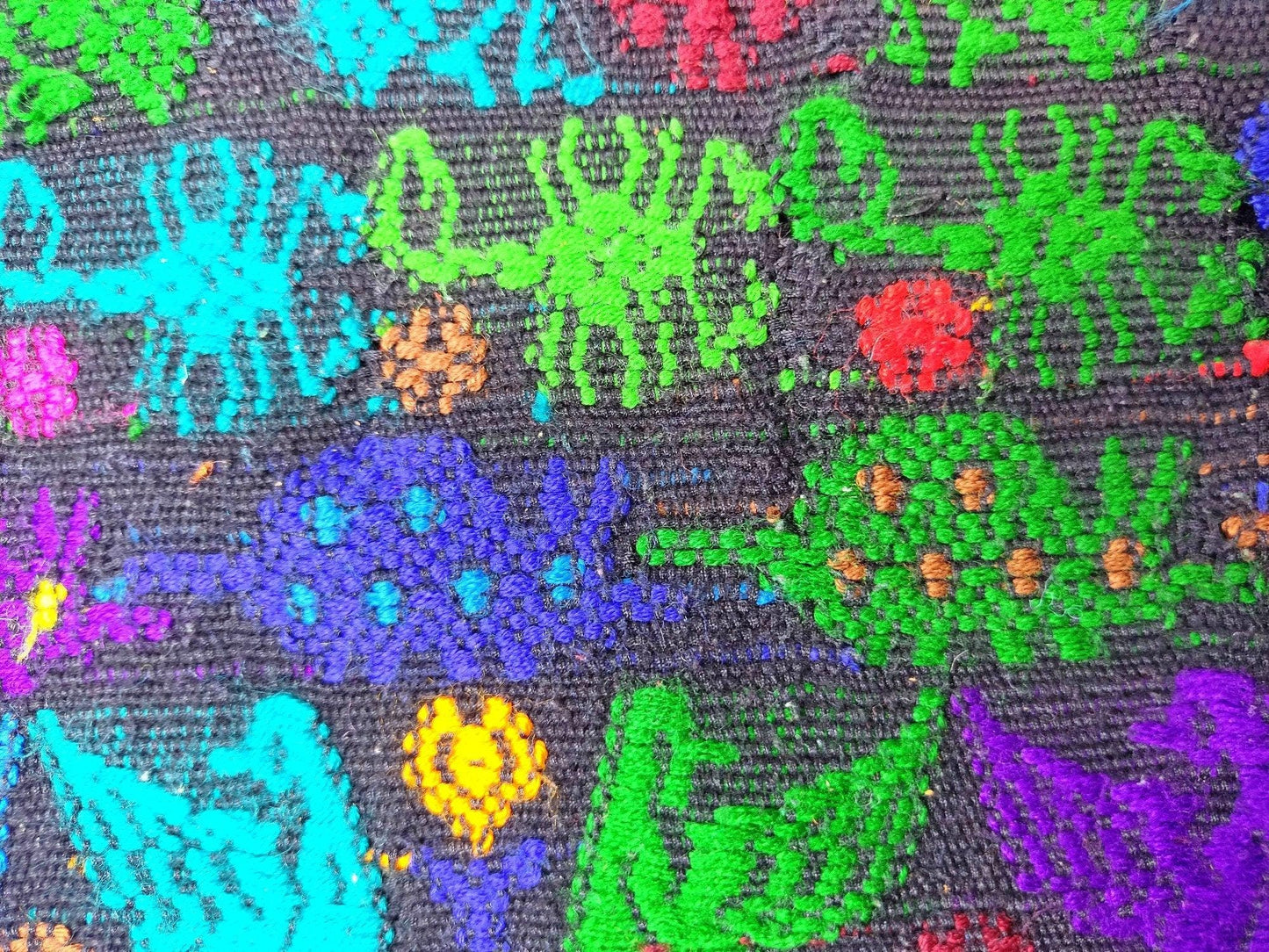 Vintage Guatemalan unique handmade weaved cotton -San Lucas Toliman-