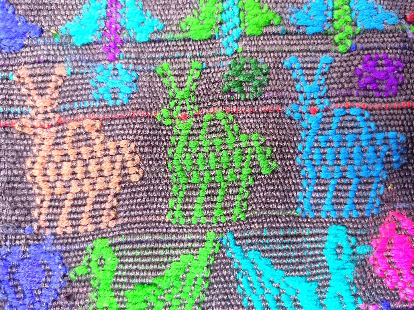 Vintage Guatemalan unique handmade weaved cotton -San Lucas Toliman-