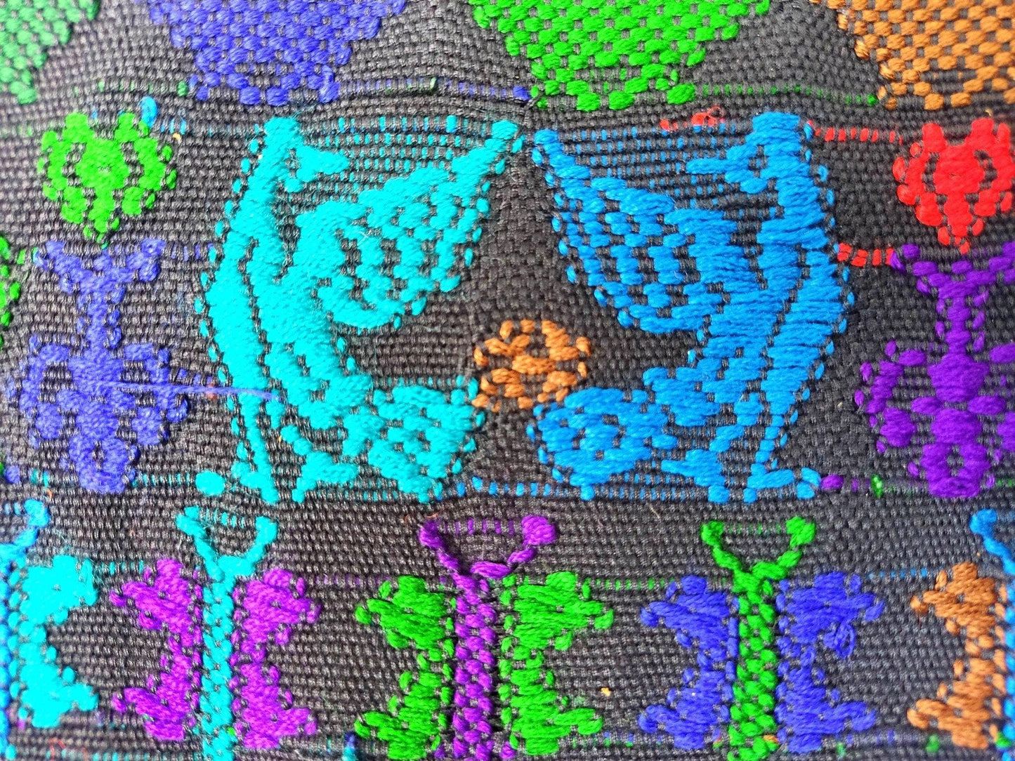 Vintage Guatemalan unique handmade weaved cotton -San Lucas Toliman-