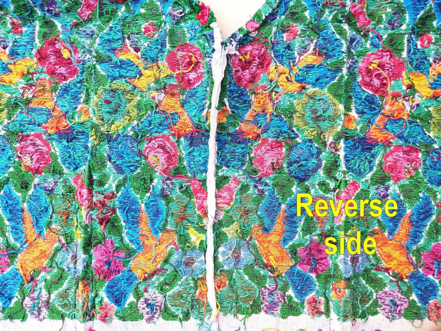 NEW! unique Guatemala handmade cotton runner -HUIPIL from San ANTONIO Aguas Calientes-