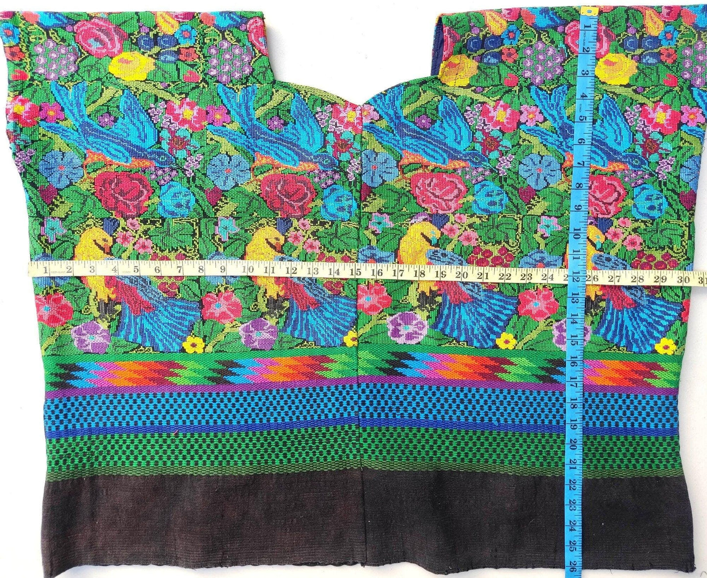 NEW! unique Guatemala handmade weaved cotton runner -Huipil from San Antonio Aguas Calientes-
