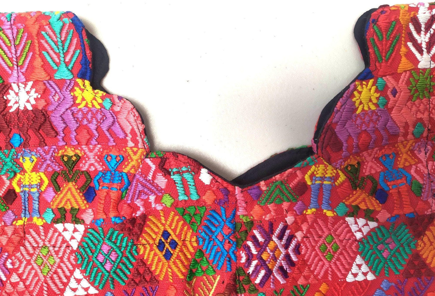 Vintage Tactic Coban Huipil Weaved Cotton TAPESTRY And BLOUSE - Home Wall Decor Geometric Wall Hanging Blouse