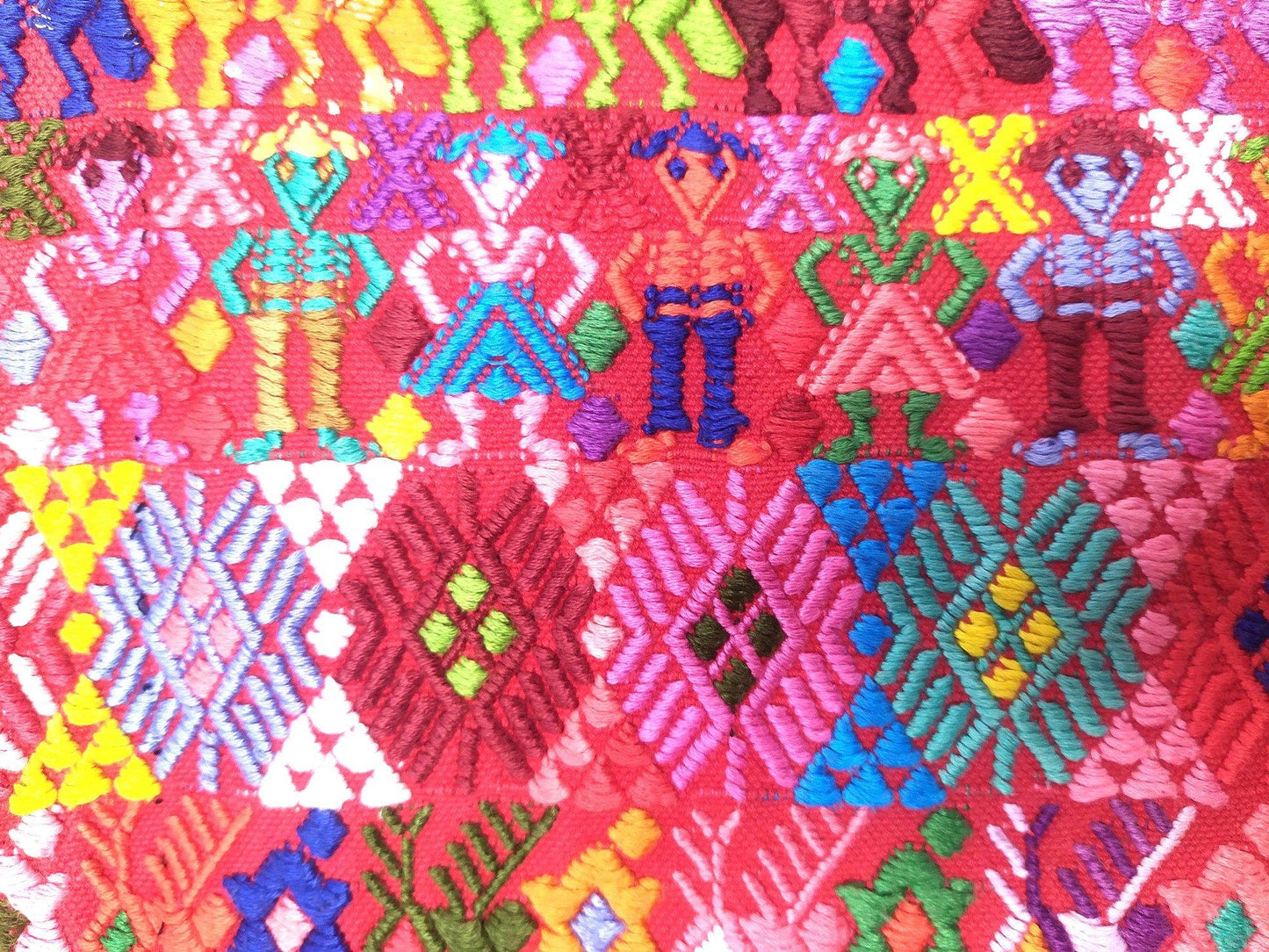 Vintage Tactic Coban Huipil Weaved Cotton TAPESTRY And BLOUSE - Home Wall Decor Geometric Wall Hanging Blouse