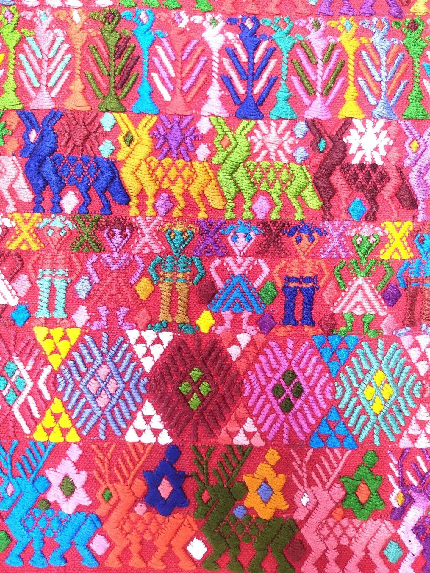 Vintage Tactic Coban Huipil Weaved Cotton TAPESTRY And BLOUSE - Home Wall Decor Geometric Wall Hanging Blouse