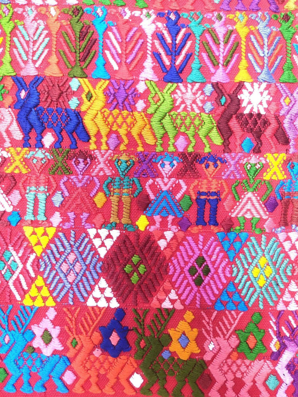 Vintage Tactic Coban Huipil Weaved Cotton TAPESTRY And BLOUSE - Home Wall Decor Geometric Wall Hanging Blouse
