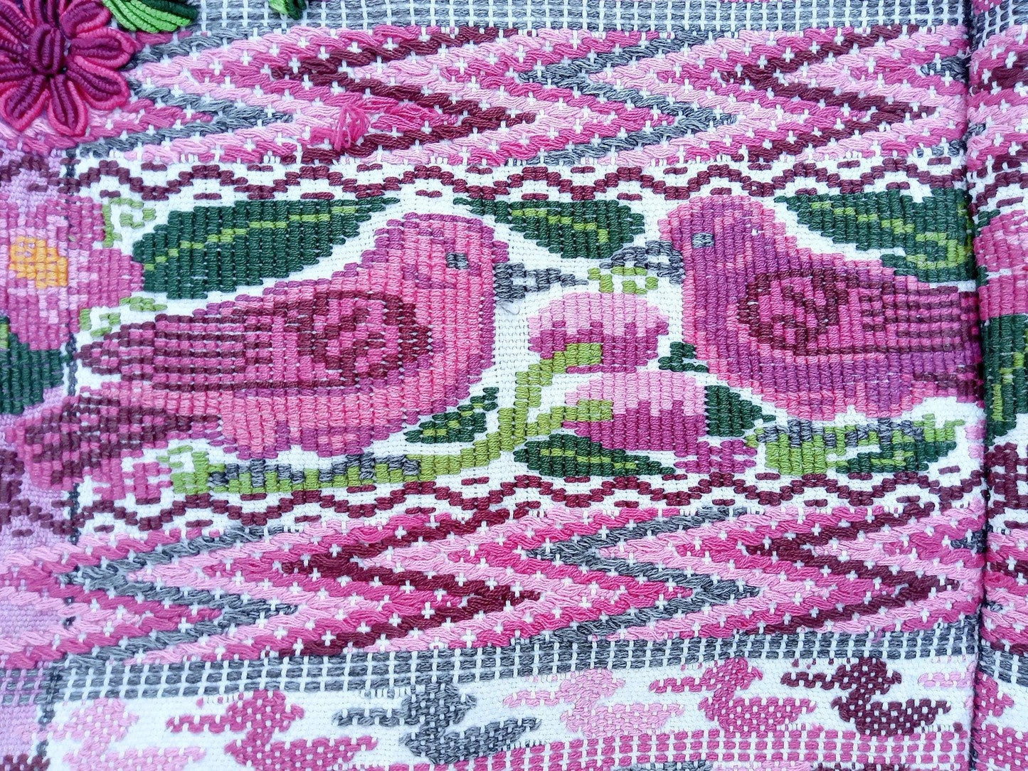 Vintage Guatemalan unique handmade weaved cotton -San Juan Comalapa huipil-