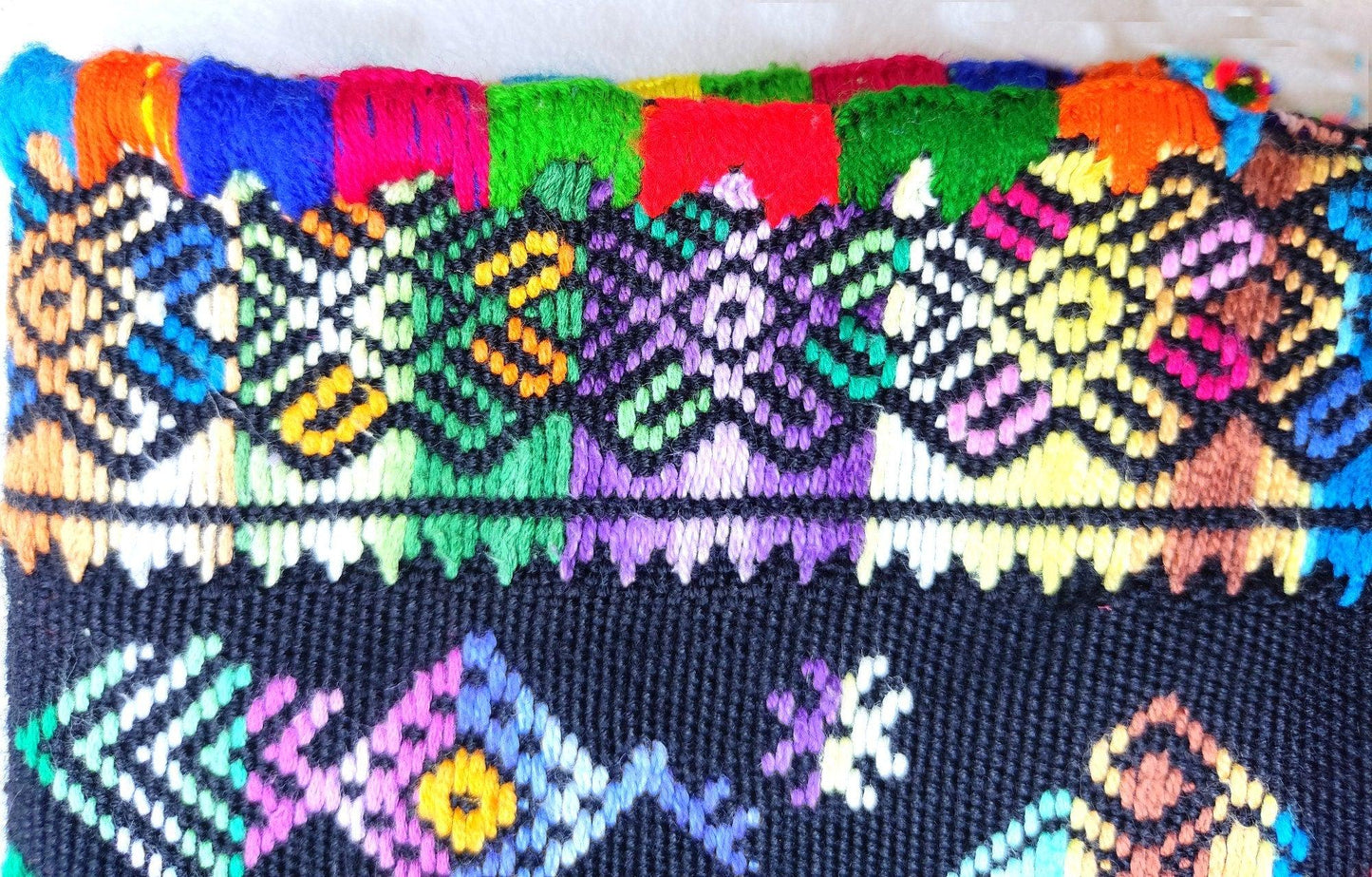 Vintage Nahuala Huipil Weaved GEOMETRIC Cotton TAPESTRY And BLOUSE - Home Wall Decor Wall Hanging Blouse -