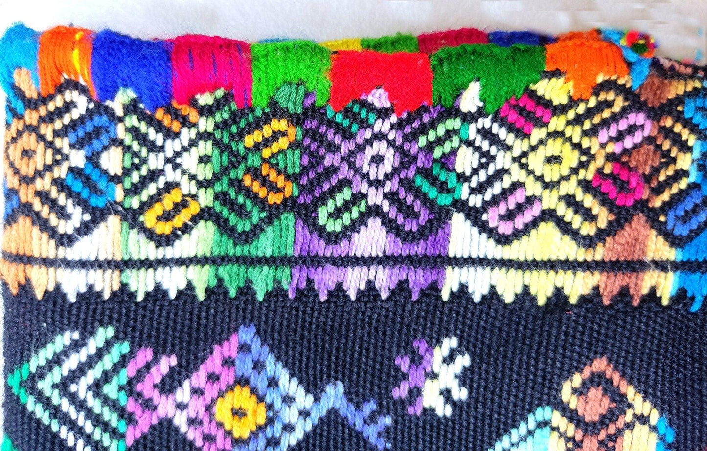 Vintage Nahuala Huipil Weaved GEOMETRIC Cotton TAPESTRY And BLOUSE - Home Wall Decor Wall Hanging Blouse -